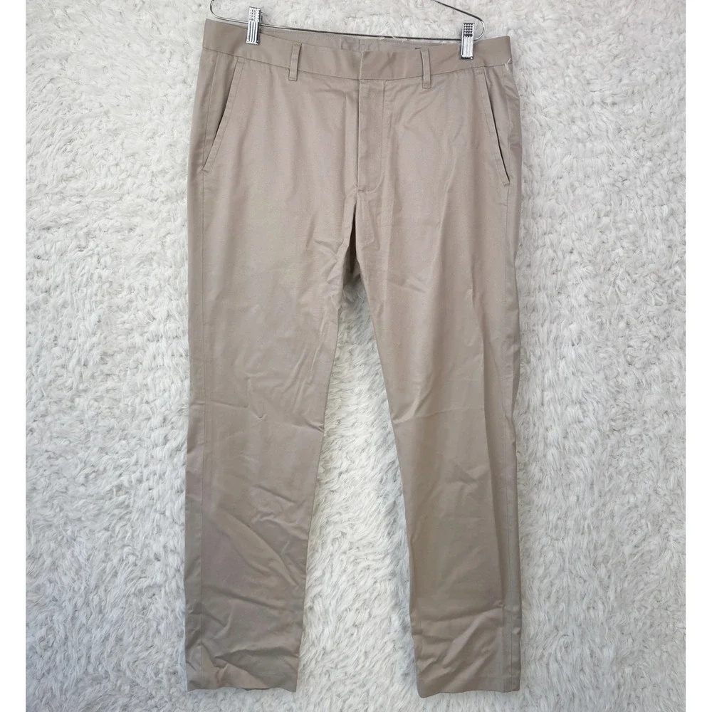 Bonobos Slim Fit Chino Pants 34x32 Tan Khaki Stretch Cotton Casual Preppy - Picture 1 of 11